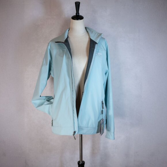 NWT Landway Ladies Matrix Bonded Soft Shell Jacket Light Blue Size 2XL - Picture 9 of 15